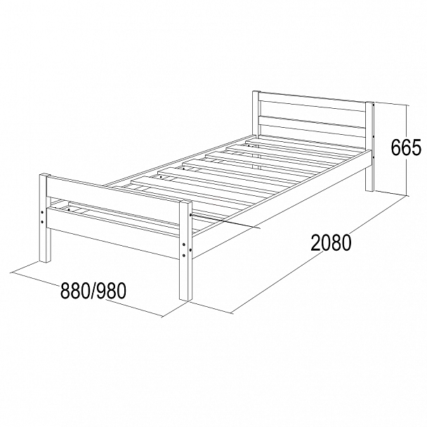 Кровать-13 (0,9) - Вид 2