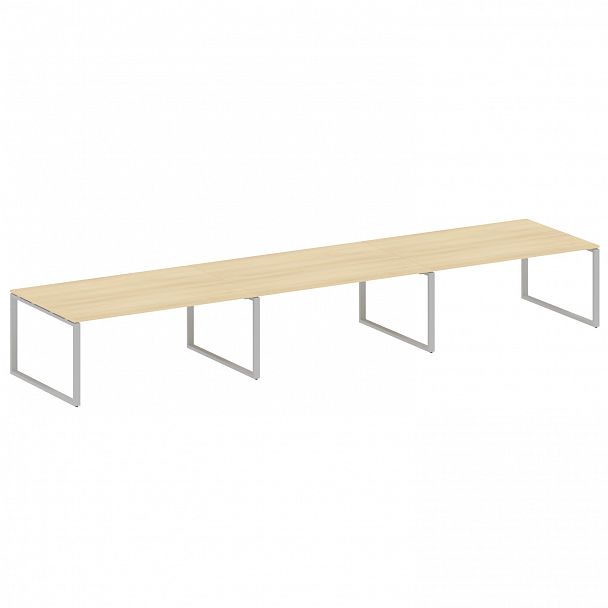 Стол для переговоров "Metal System" БО.ПРГ-3.5 акация/серый - Вид 1