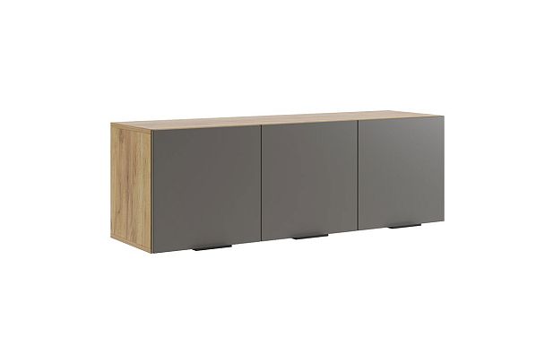 Бери Антресоль трехдверная MPR-026.2564 дуб крафт золотой/графит - Вид 2