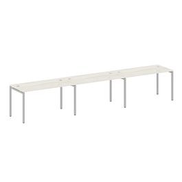 Metal System Quattro Р. ст. на 3 раб. места на П-образном м/к 40БП.СМ-3.3 Дуб наварра/Серый металл 4200*720*750 - Фото предпросмотра