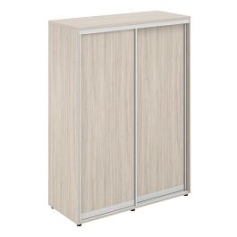 Шкаф купе 1438х600х1953  высокий, з.ст. ХДФ, 2 штанги / корпус цвет: светлый дуб, двери: светлый дуб Сигма / Sigma - Фото предпросмотра