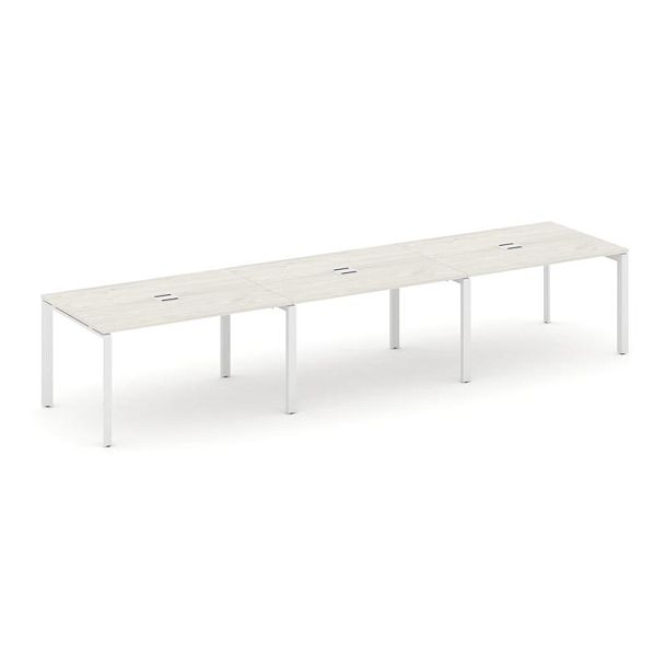 Style Project Next Стол переговорный SN-59P.SPRG-024 Дуб Наварра/Металл Белый 4740*980*750 - Вид 1