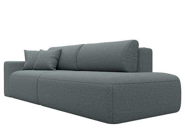 Диван прямой Лига-036 НПБ Модерн подлокотник слева Рогожка серый - Вид 3