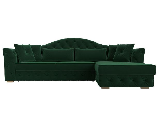 Диван угловой Артис правый угол Велюр зеленый - Вид 2