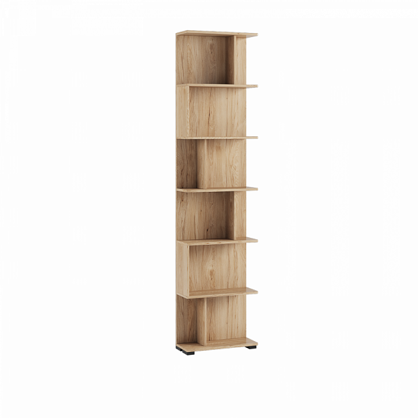 Спальня Модена угловой стеллаж МШ-26 гикори рокфорд - Вид 1