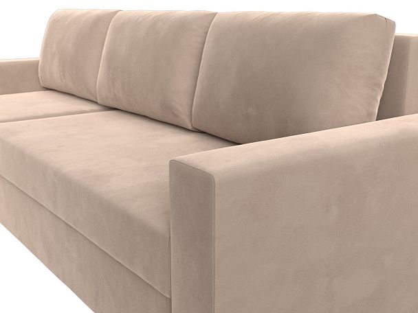 Угловой диван Траумберг Лайт левый (полностью велюр бежевый) - Вид 4