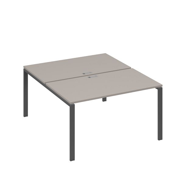 Станция рабочая на металлокаркасе UNO 2х140 A4 А4 Б1 177 БП мокко премиум / металлокаркас антрацит - Вид 1