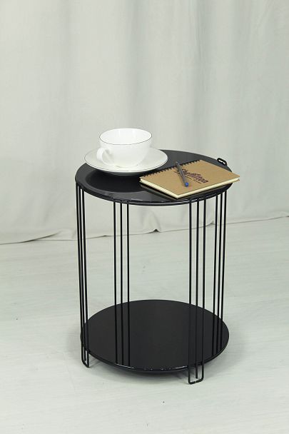 Столик кофейный Sheffilton SHT-CT34 черный муар/черный глянец - Вид 7