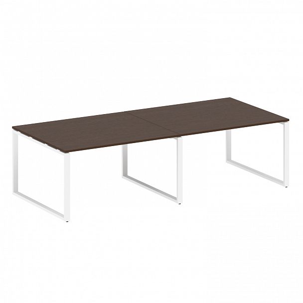 Стол для переговоров "Metal System" БО.ПРГ-2.3 венге/белый - Вид 1