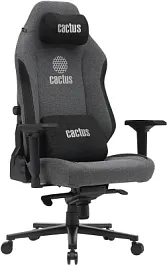 Кресло Cactus CS-CHR-MAG серый/черный крестов. сталь пластик черный - Фото предпросмотра