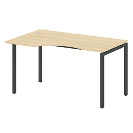 Metal System Quattro Стол криволинейный левый на П-образном м/к 40БП.СА-2 (L) Акация/Антрацит металл 1400*900*750 - Фото предпросмотра