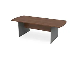БЕРЛИН / BERLIN Конференц-стол симметричный 2300х1000х740 Орех Вармия/Серый - Фото предпросмотра