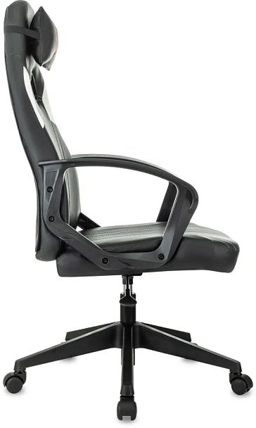 Кресло игровое Zombie 50 черный/белый экокожа крестов. пластик - Вид 2