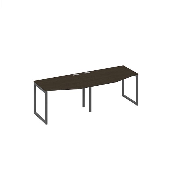 Станция QUATTRO 2х120 столы Техно на металлокаркасе A4 А4 Б4 061-2 БП венге / металлокаркас антрацит - Вид 1