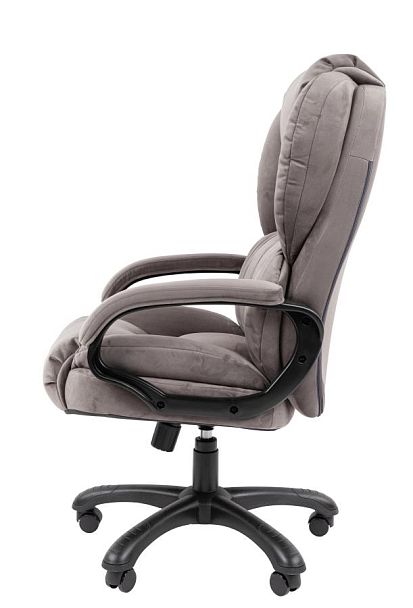 Кресло Chairman Home 434 Россия ткань Т-55 серый (черный пластик) - Вид 8