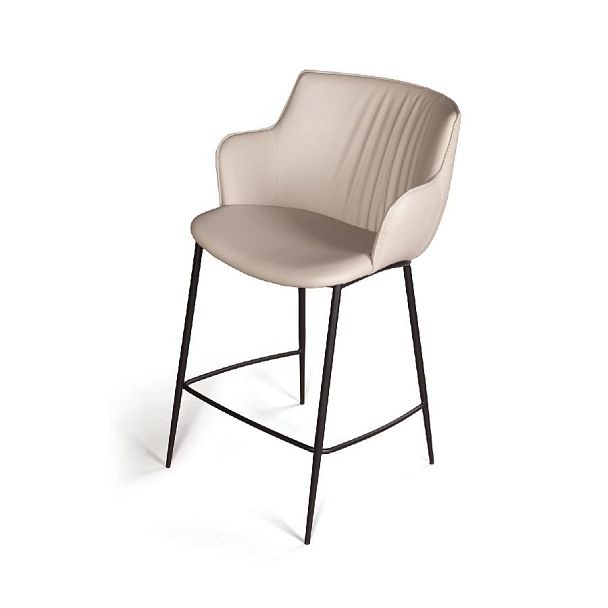 Стул полубарный Sofia, иск.кожа soft-touch, серый - Вид 9