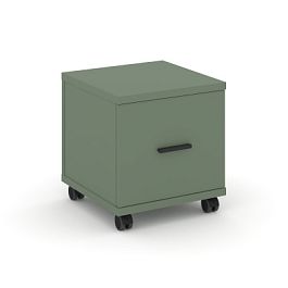 Concept Тумба мобильная 1 распаш. фасад CN.TUM-007 B Кобо/Металл Черный 420*420*448 - Фото предпросмотра