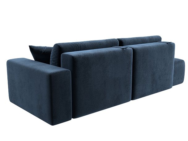 Диван прямой Лига-036 НПБ Модерн подлокотник справа Велюр синий - Вид 6