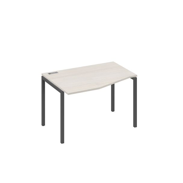 Стол эргономичный левый "Техно" на металлокаркасе DUE A4 А4 Б2 061 БП дуб / металлокаркас антрацит - Вид 1