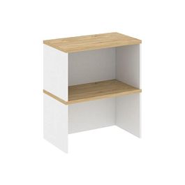 Стайл Проджект Надставка на тумбу 2 яр. SN.NT-005 Белый/Тиквуд Светлый 700*400*800 - Фото предпросмотра