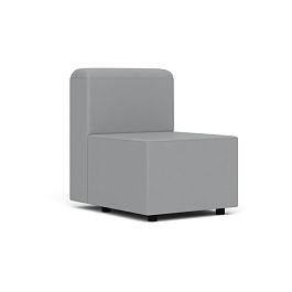 Прямая секция Юнона Un/pr экокожа светло-серая CN1132 - Фото предпросмотра