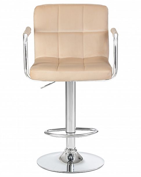 Стул барный DOBRIN KRUGER ARM (бежевый велюр (MJ9-10)) - Вид 6