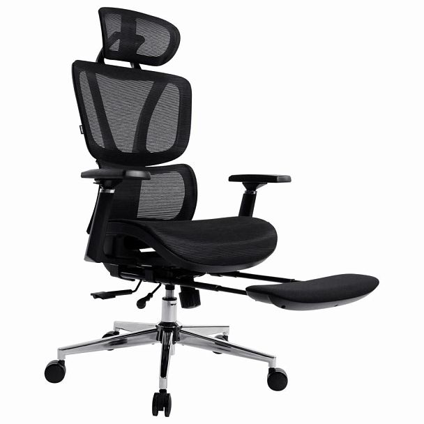 Кресло BRABIX PREMIUM "Evolution ER-700", подножка, слайдер, синхромеханизм, сетка, черное, 532947 - Вид 7