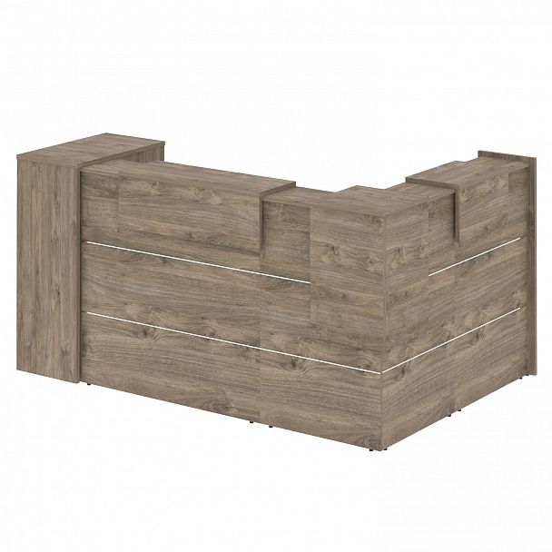 Ресепшн Г-образный "Onix" O.R-K-25 тиквуд темный - Вид 2