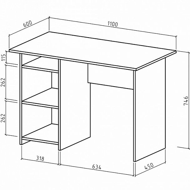 Стол письменный Лайт-2 - Вид 2