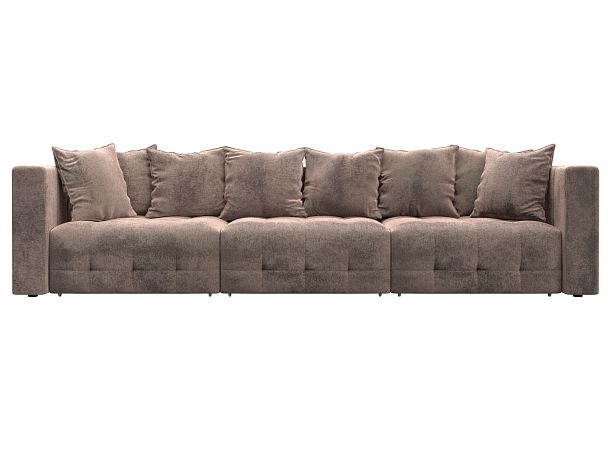 Диван прямой Лига-052 НПБ Лонг Велюр бежевый - Вид 2