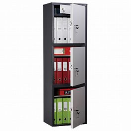 Шкаф металлический для документов AIKO "SL-150/3Т" ГРАФИТ, 1490х460х340 мм, 37 кг, S10799153502 - Фото предпросмотра