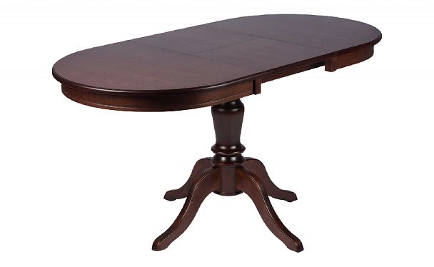 Обеденная группа стол Анфея 110(150)х75х76 Темный орех и 4 стула Арктос Темный орех/Кремовая рогожка - Вид 3