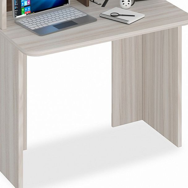 Стол компьютерный Домино Lite СКЛ-Прям100Р+НКЛ-100 Карамель/Шамони - Вид 4