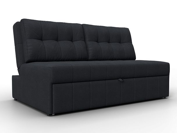 Диван прямой Лига-107 (140) Замша серый - Вид 1