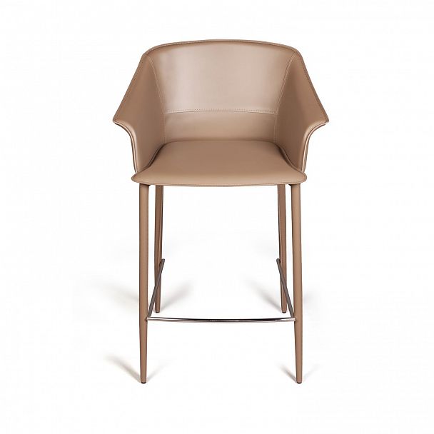 Стул полубарный GIO, кожа тауп - Вид 3