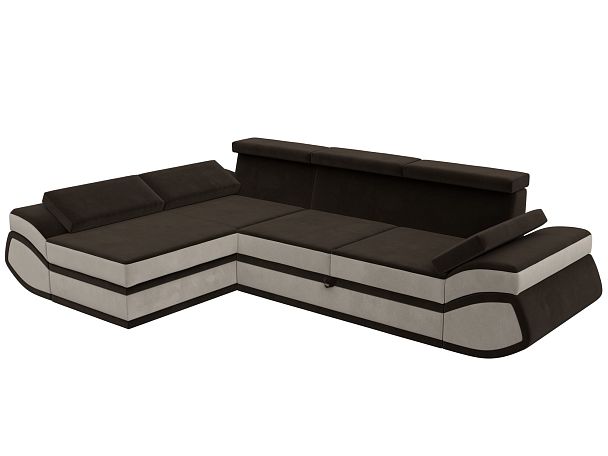 Диван угловой Лига-032 левый угол Микровельвет коричневый - Вид 9