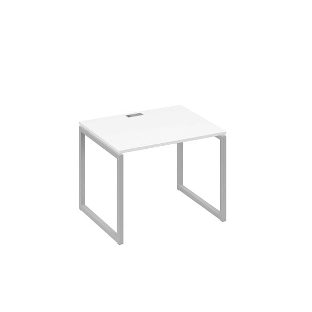 Стол письменный на металлокаркасе QUATTRO A4 А4 Б4 022 БП белый премиум / металлокаркас серый - Вид 1