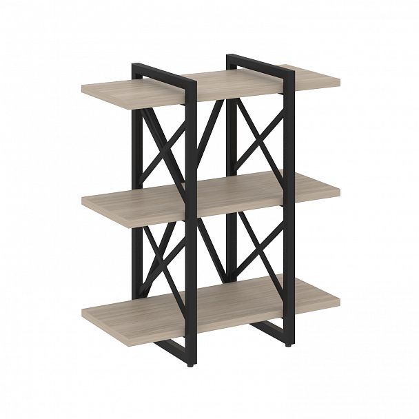 Стеллаж на опорах "Loft" VR.L-MST.O-3.4V дуб аттик/черный - Вид 1