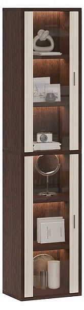 Шкаф-витрина Домино СУ(ш1в2)+2ФС Венге/Карамель - Вид 2