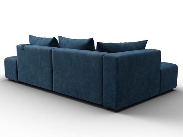Диван угловой Лига-103 НПБ угол левый Велюр синий - Вид 5