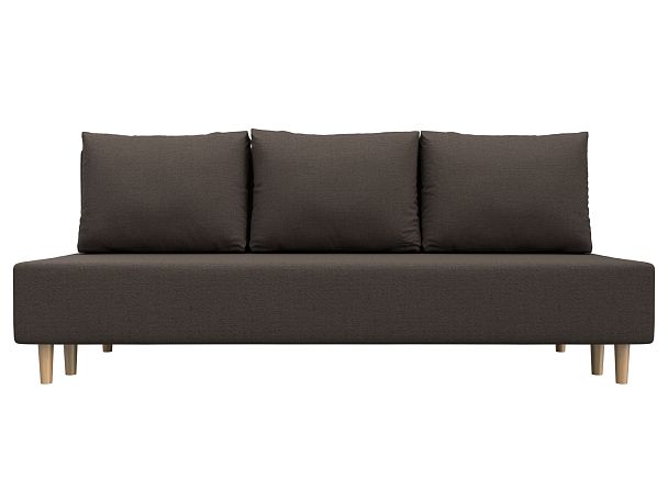 Диван прямой Лига-033 Рогожка коричневый - Вид 2