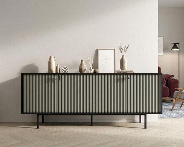 Комод с четыремя дверками Emerson арт EM01/gray/L - Вид 4