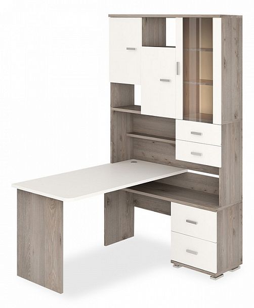 Стол компьютерный Домино Нельсон СР-620-140 Белый/Нельсон правый - Вид 1