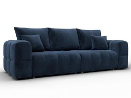 Диван прямой Лига-110 НПБ Велюр синий - Фото предпросмотра