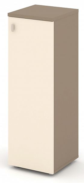 Шкаф средний узкий (1 средний фасад ЛДСП) "ESTETICA" ES.SU-2.3  Сатин - Вид 2