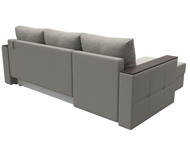 Диван угловой Валенсия Лайт левый угол Рогожка бежевый - Вид 6