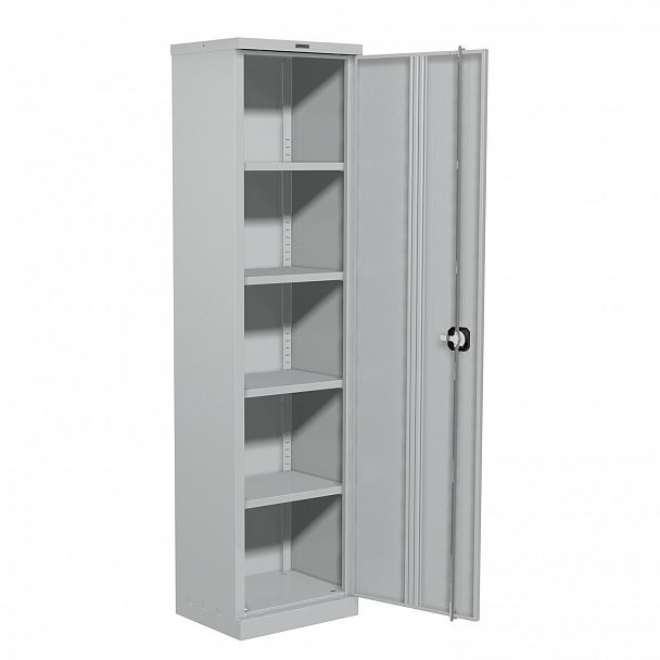 Шкаф металлический офисный BRABIX "MK 18/47/46-01", 1830х472х460 мм, 30 кг, 4 полки, разборный, 291139, S204BR181202 - Вид 8