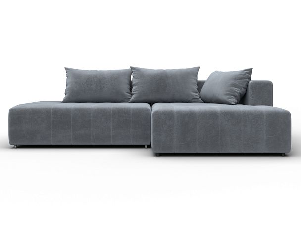 Диван угловой Лига-103 НПБ угол правый Велюр серый - Вид 2