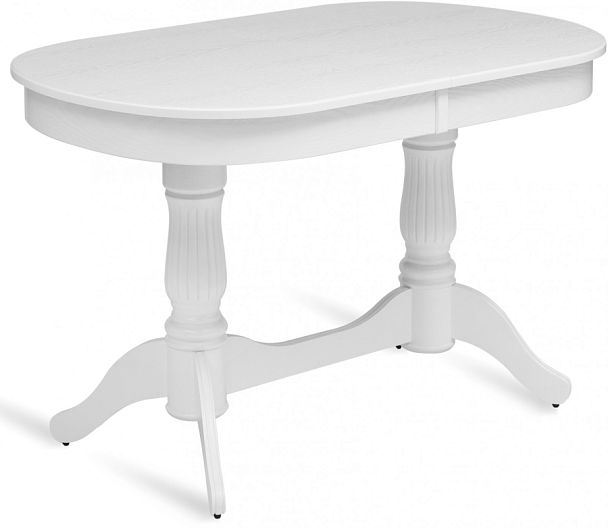 Стол деревянный раздвижной Кайнс 120(160)х80х76 Белый - Вид 1