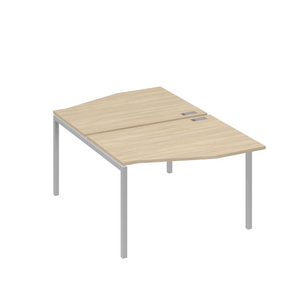 Рабочая станция металлокаркас DUE столы Техно (2х120) A4 А4 Б2 189 БП дуб скандинавский / металлокаркас серый - Вид 1